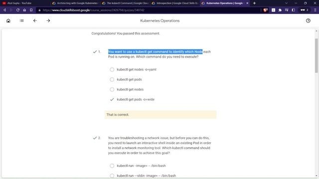 Kubernetes Operations || Quizzes Answers With 100% Accuracy || #cloudskillsboost