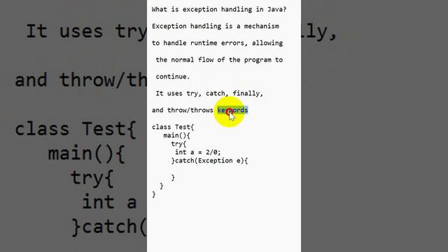 What is exception handling in Java