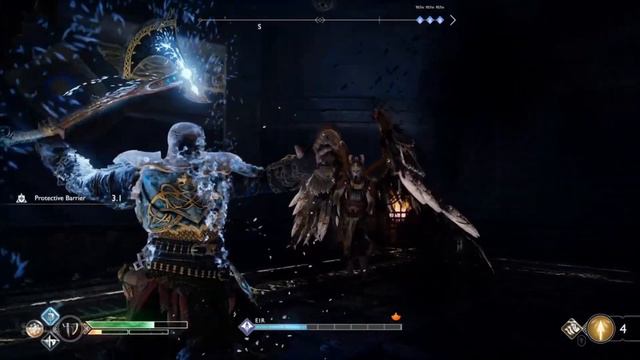 Luck vs. Valkyrie(Eir) - God of War Battle | Sindri's Armor is awesome!