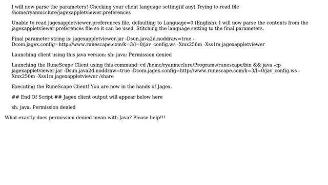Java: Permission Denied