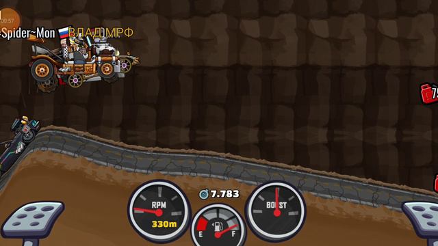 Hill Climb Racing 2 - Пустынные пещеры. Грузовик. Неудача