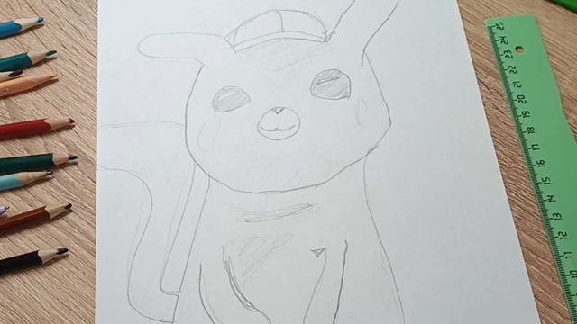 Draw Pikachu with pencils