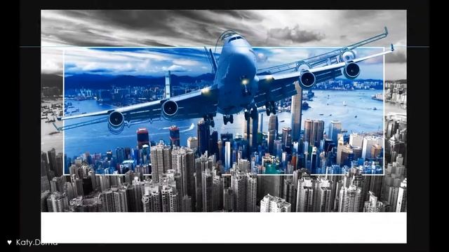 Photoshop | Модульные картины в фотошопе | Картина самолет | Picture airplane