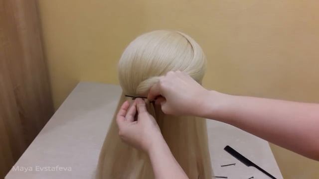 Красивые Прически.Быстрая Вечерняя прическа.Beautiful hairstyles. Fast evening hairstyle.
