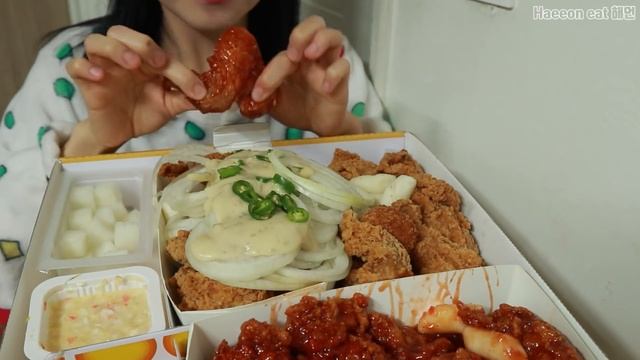 sub)먹방 브이로그]빵 해장?콘치즈 불닭볶음면, 신전 떡볶이, 네네치킨 청양 마요 양념치킨, 두끼떡볶이, 지코바치킨, 뚜레쥬르 여러가지 빵 vlog mukbang
