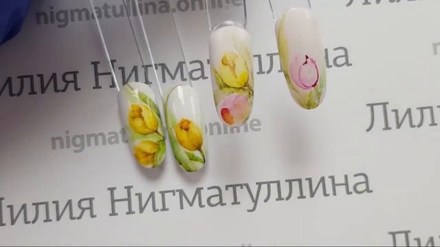 Букет тюльпанов. Мастер-класс, акварельная роспись /Tulips, watercolor Лилия Нигматуллина
