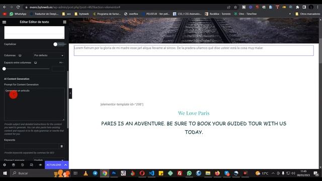 ✅ CHATGPT: Plugin para generar contenido en Elementor