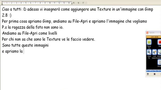 Tutorial su come inserire una Texture con Gimp 2.8