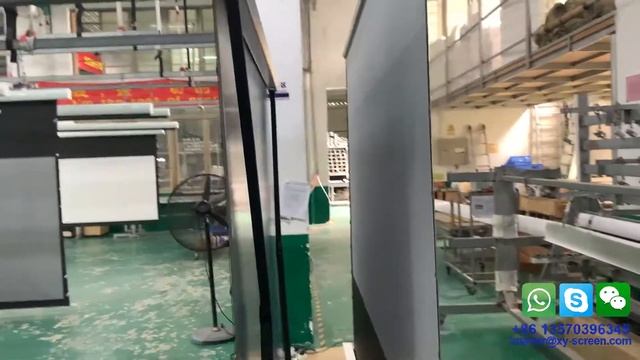 XY Screens Motorized Floor Rising Screen with White Housing EDL83 with GF1 for UST projector