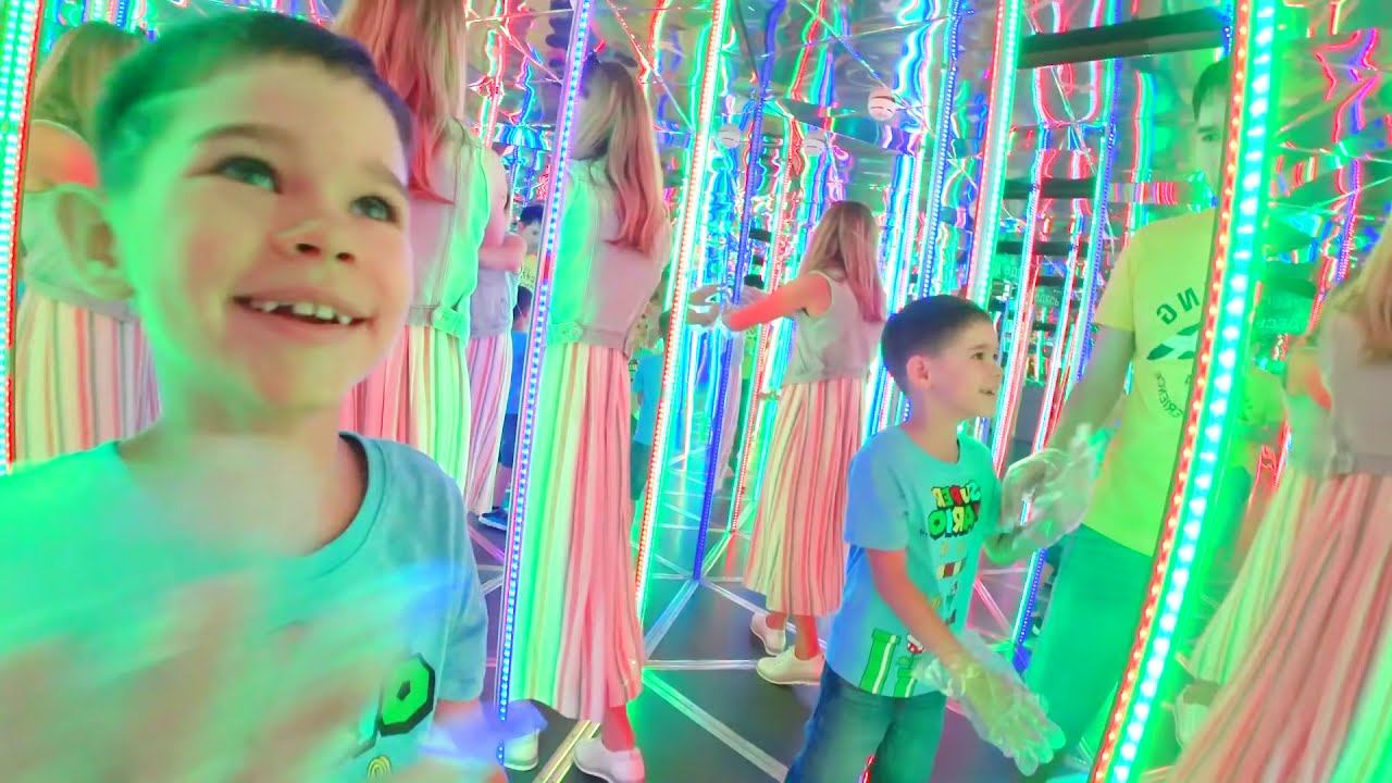 Family fun playtime in Mirror cave.