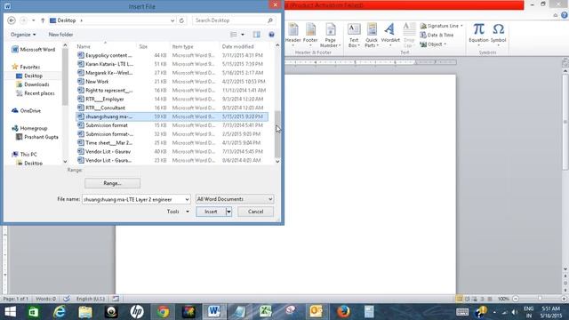 Embed Outlook email in Word document