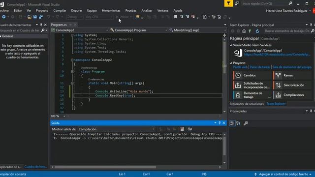 Crear una aplicacion en visual studio y publicarlo en github