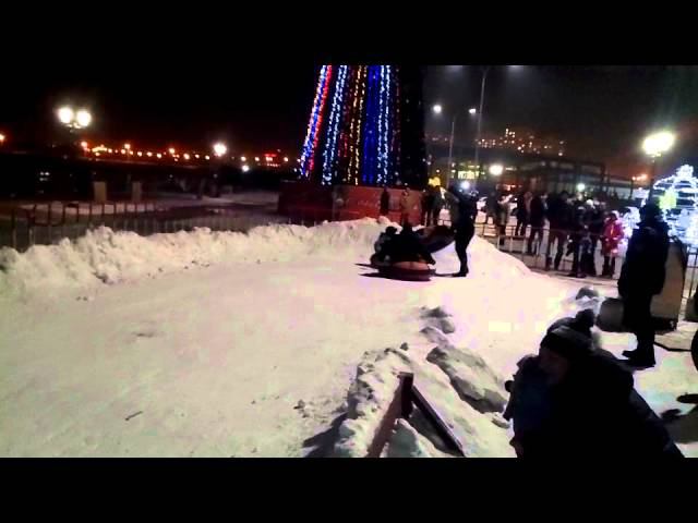 Горка в Сити Центре Находка 2015 январь