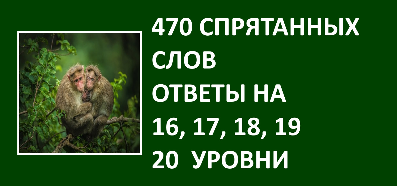 Игра 470 спрятанных слов ответы на 16, 17, 18, 19, 20 уровни