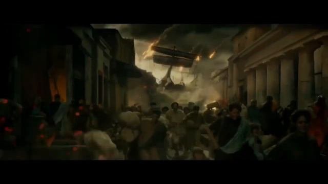 I put the spongebob best day ever song with the Pompeii volcano erupting