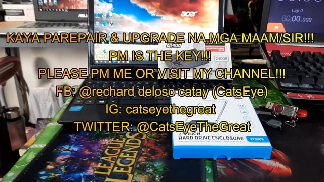 Acer Netbook CELERON processor into 240gb SSD Kingston by RECHARD DELOSO CATAY
