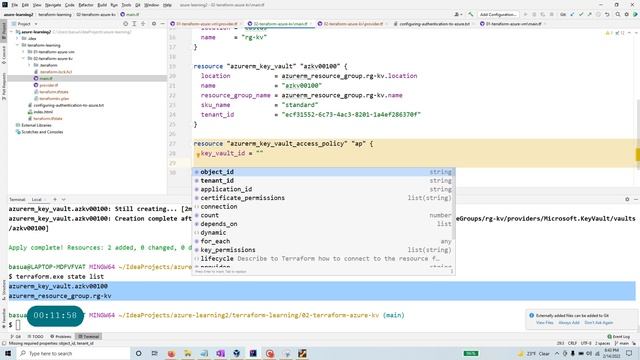 Sample Terraform Code to Deploy Key Vault with Access Policies for a user and service principal