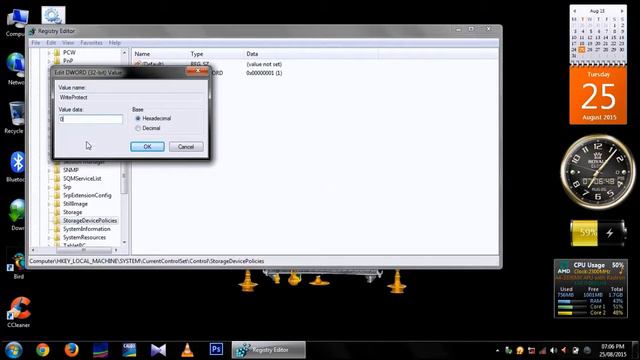 Removing Write Protected Error from Removable Media
