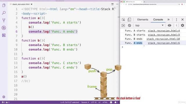 20.3  Recursion and stack overflow in Javascript