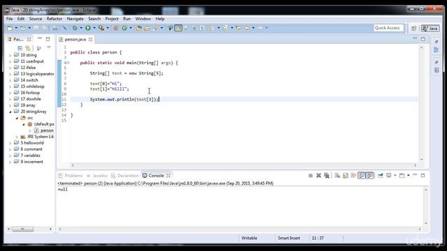 Java SE Basic -  Handling String Array in Java
