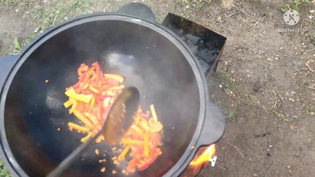 🔥🔥🔥Вкуснейший рецепт картофеля с мясом в казане на костре 🔥🔥🔥