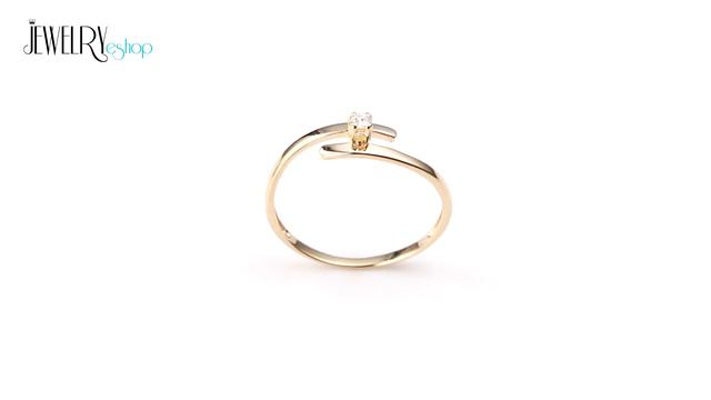 Jewellery - Diamond ring made of yellow 14K gold - sparkly clear brilliant