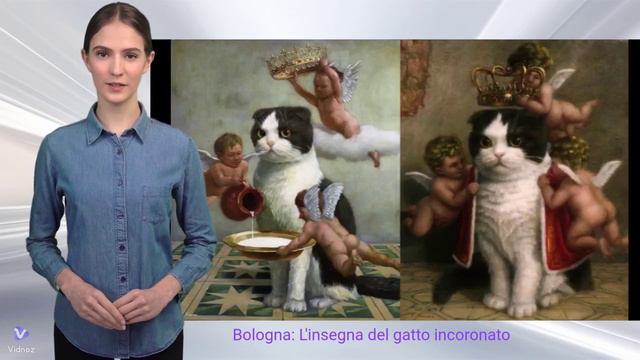 Bologna L'insegna del gatto incoronato