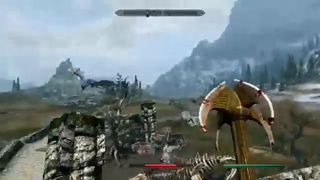 The Elder Scrolls V- Skyrim - Dragon Gameplay (PC, PS3, Xbox 360).flv