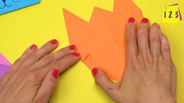 Paper crafts  Paper CAT  Origami CAT face