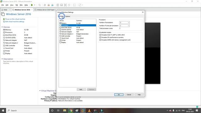 Failed to start the virtual machine because one of the hyper-v components is not running win server