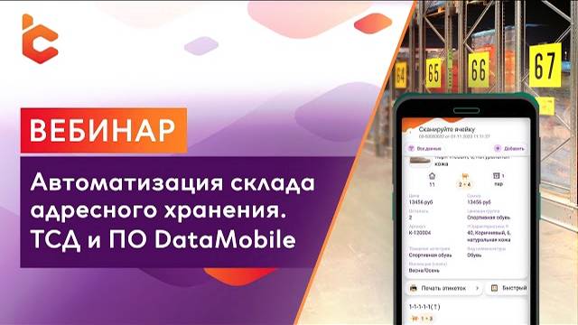 Вебинар «Автоматизация адресного хранения на складе. ТСД и ПО DataMobile»