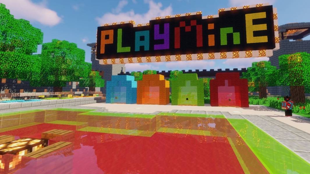 играю в minecraft на сервере playmine лучший сервер игра с другом