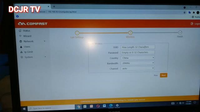 Confeg Ew73  AP Mode  Acces Point  #IPaddress #192.168.10.1