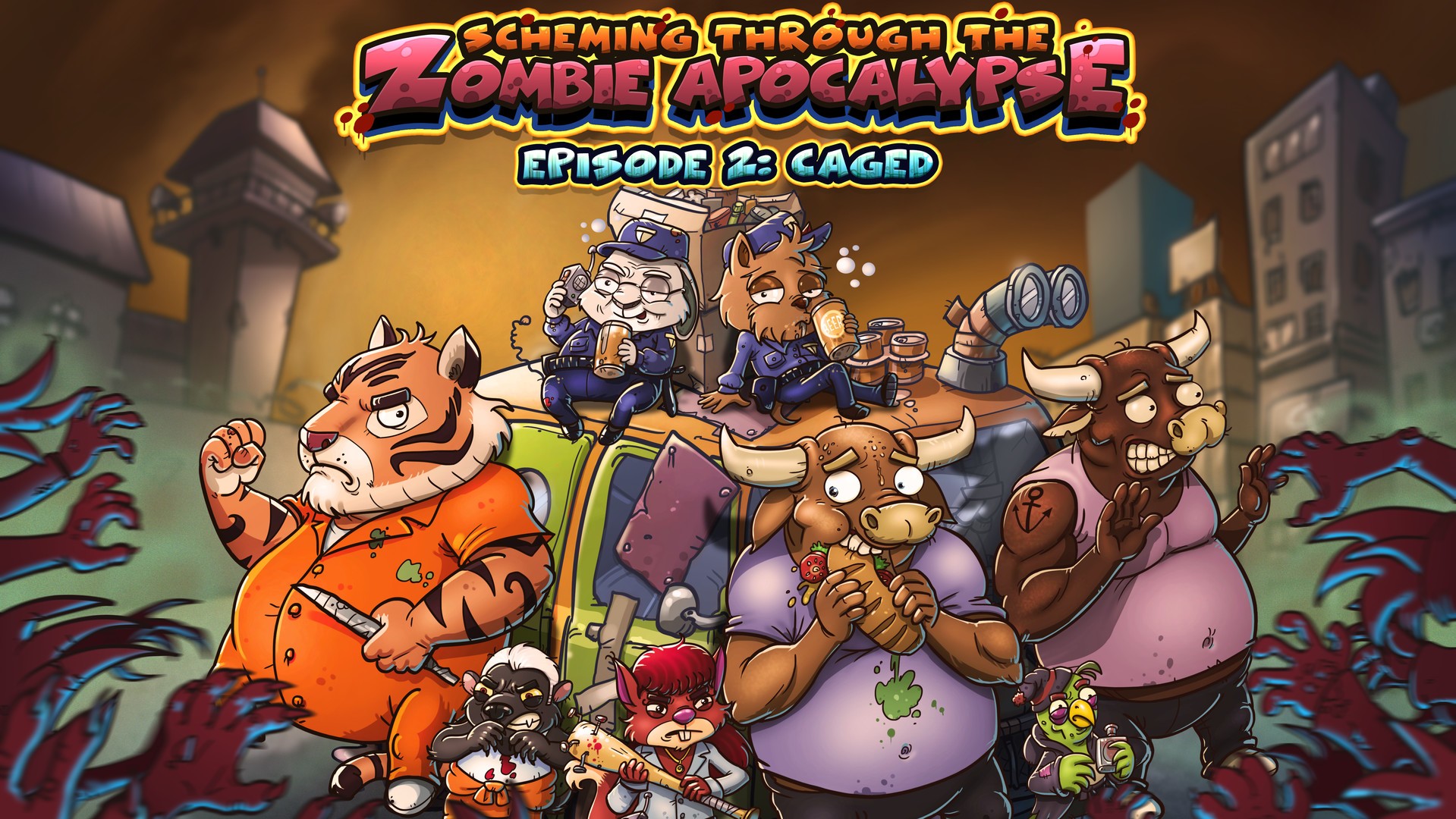 Scheming Through The Zombie Apocalypse Ep2 Caged - Не детские приключения.