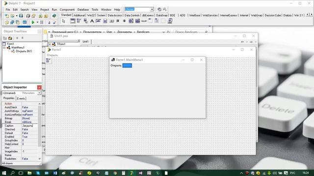 Крутое меню в программе MainMenu delphi 7 или создание вкладок программы