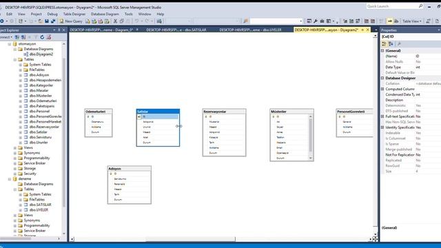DESKTOP H6VRSFP SQLEXPRESS deneme   Diagram 0    Microsoft SQL Server Management Studio 16 09 2016