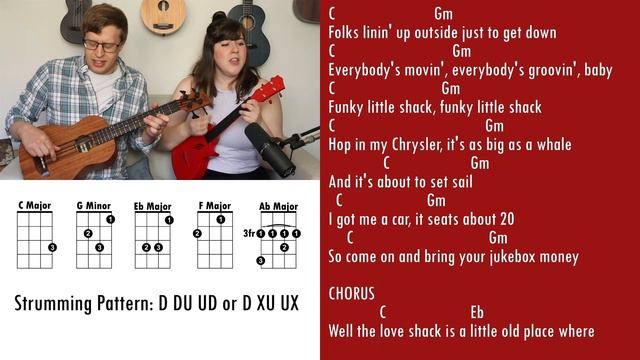Love Shack by the B-52's Ukulele and UBass Cover and Play Along | Cory Teaches Music