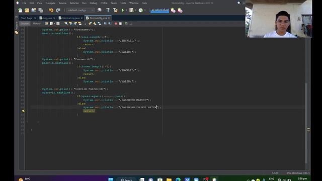Java: Log in and Registration code