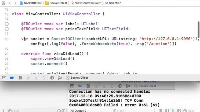 SocketIO (Java Spring Server + iOS Swift 4 Client)