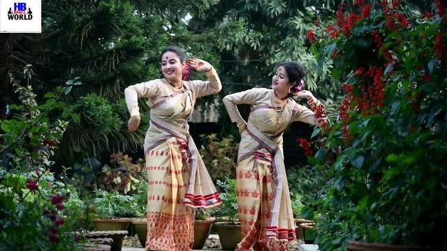 বিহু নাচ // চৰাইদেউ বিহু // Dance Cover By Himashree-Bhagyashree