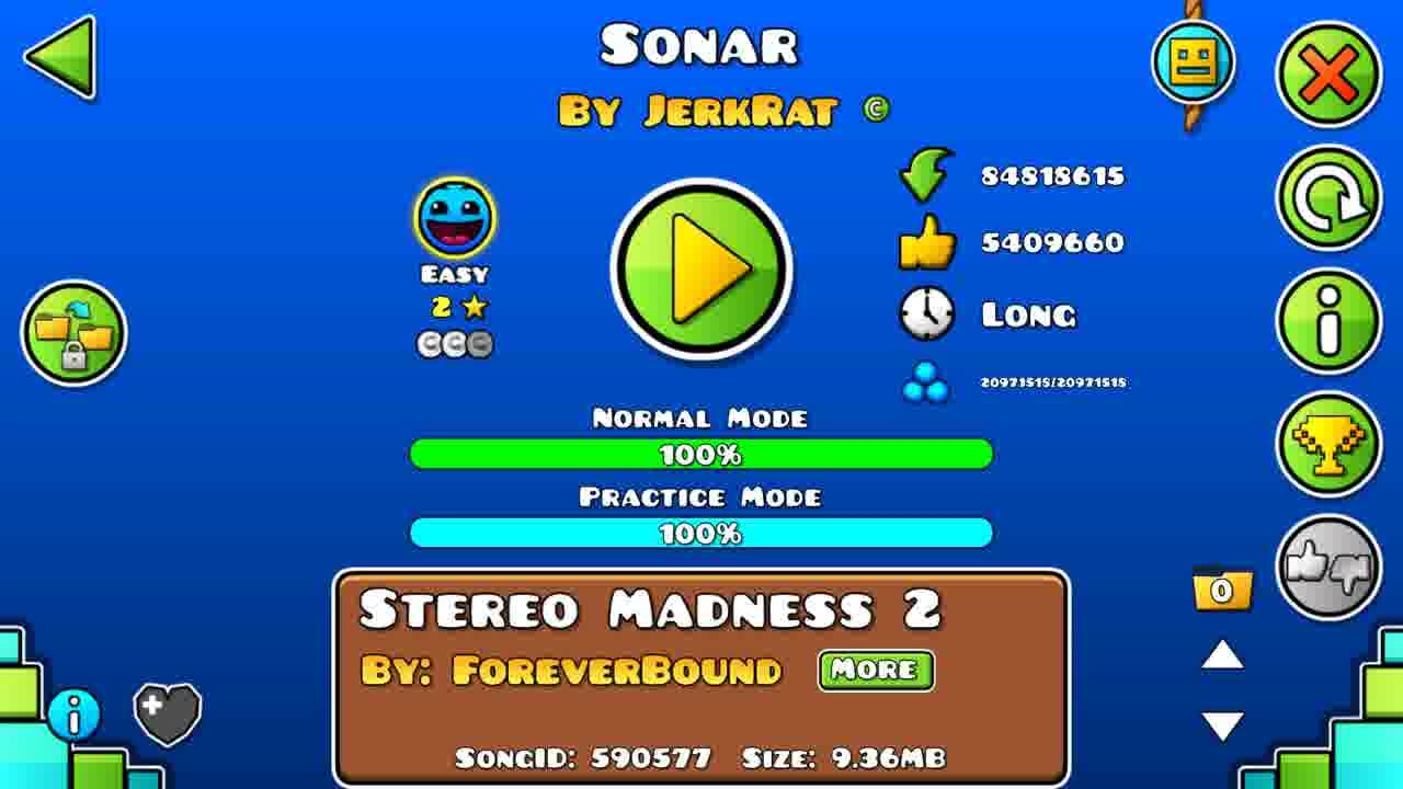 Как пройти Sonar c 3 монетками? Geometry Dash