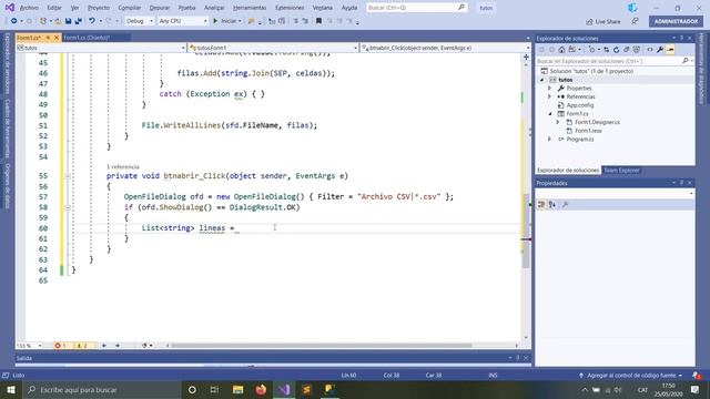 Guardar y cargar DataGridView con CSV C sin SQL