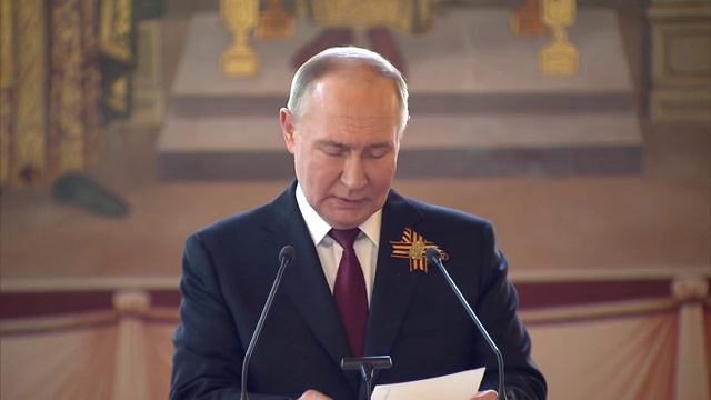 Владимир Путин выступил на приёме от имени Президента России в честь глав государств и  Победы в ВОВ