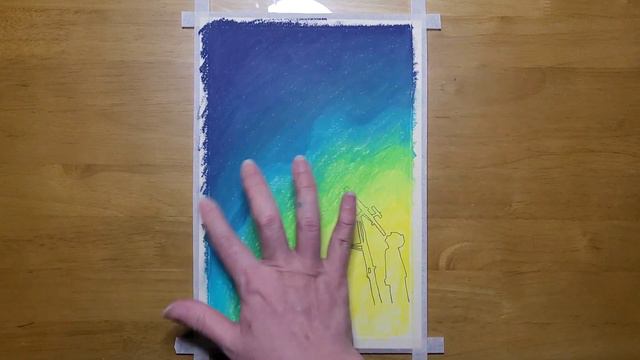 Easy Drawing for Beginners with Oil Pastels | Telescope Night | Step by Step  | 오일파스텔화