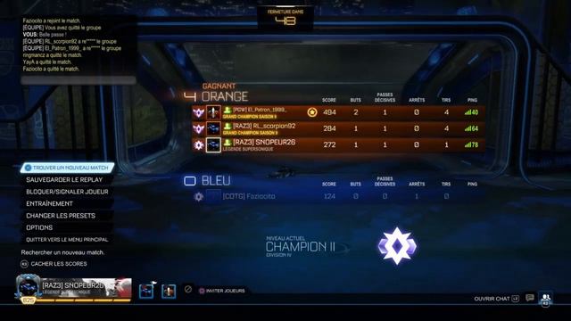 2 GAME AVEC LA TEAM ! ft el patron & scorpion - rocket league RANKED