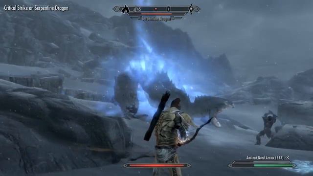 Skyrim DRAGONBORN: SERPENTINE DRAGON Encounter! (LEGENDARY)