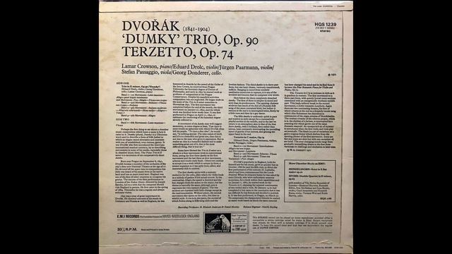 Antonin Dvorak: Terzetto op. 74