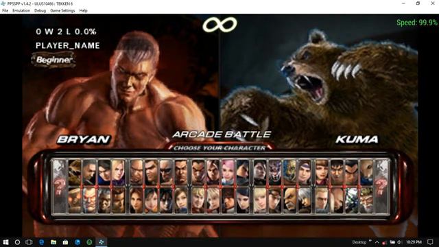 Play Tekken 6 (PSP) on PC