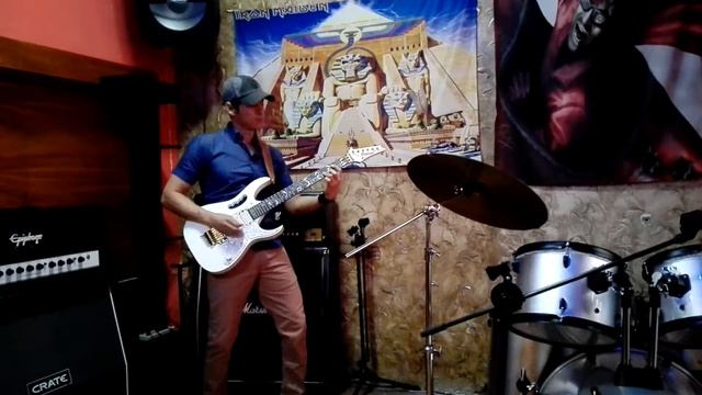 Hallowed Be Thy Name Guitar Cover Ibanez Jem Steve Vai Signature, Mel9 Electro-Harmonix.