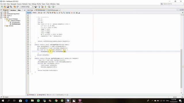 RC4 Algorithm using java